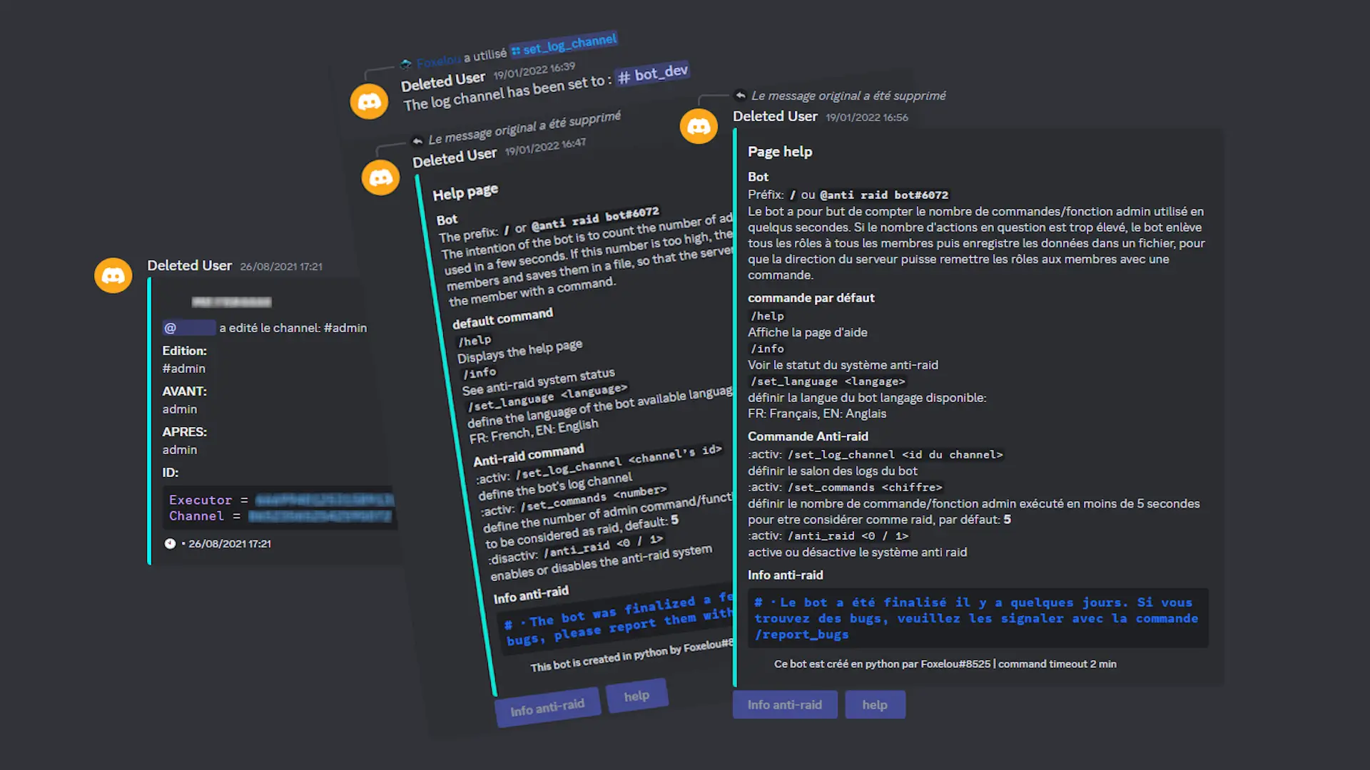 Création d'un bot anti raid sur discord avec python